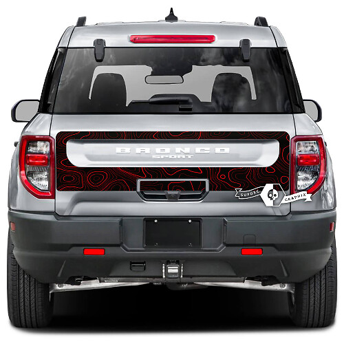 Ford Bronco Portellone Letto Mappa topografica Splash Wrap Decalcomanie Adesivi 2 Colori
