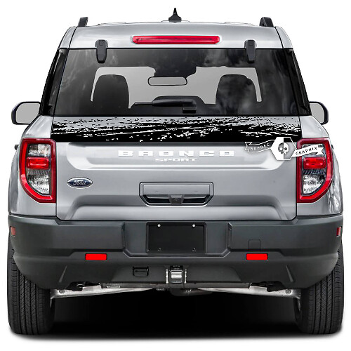 Ford Bronco portellone letto abbaglia vernice schizzi fango avvolgere decalcomanie adesivi
