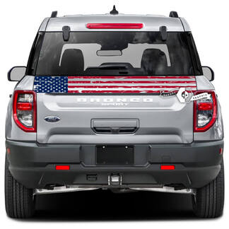 Ford Bronco Portellone posteriore Letto Trim Stripe USA Flag Dazzle Paint Destroyed Wrap Decalcomanie Adesivi 2 colori
