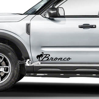 Coppia Ford Bronco porte laterali Bronco logo decalcomania in vinile grafica adesiva
