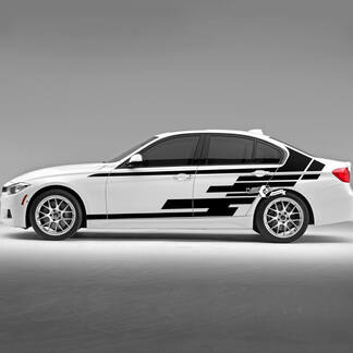 Coppia BMW Hood Doors Side Stripes Rally Motorsport Geometry Graphics Vinile adesivo F30 G20
