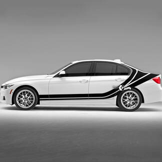 Coppia BMW porte del cofano parafango posteriore strisce laterali Rally Motorsport linee geometriche adesivo in vinile F30 G20
