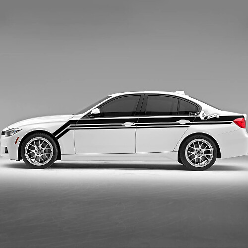 Coppia BMW porte cofano strisce laterali Rally Motorsport parafango posteriore adesivo decalcomania in vinile F30 G20
