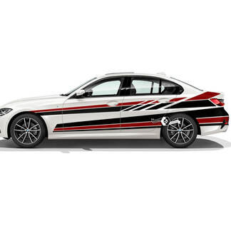Coppia BMW porte del cofano Side Wrap Rally Motorsport Trim parafango posteriore adesivo in vinile F30 G20 2 colori
