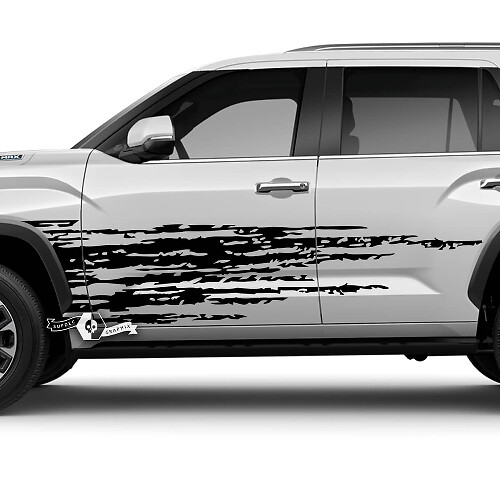 Coppia Toyota Sequoia anteriore parafango posteriore avvolgente Splash Dazzle Paint distrutto adesivi in ​​vinile decalcomania adatta Toyota Sequoia
