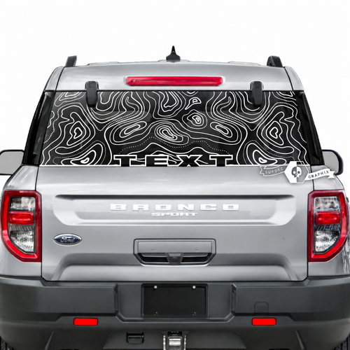 Musclecar horse lunotto posteriore mappa topografica logo avvolgente grafica adesivi decalcomanie
