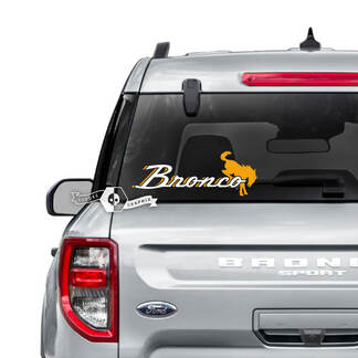 Decalcomanie grafiche con logo per lunotto posteriore Ford Bronco 2 colori
