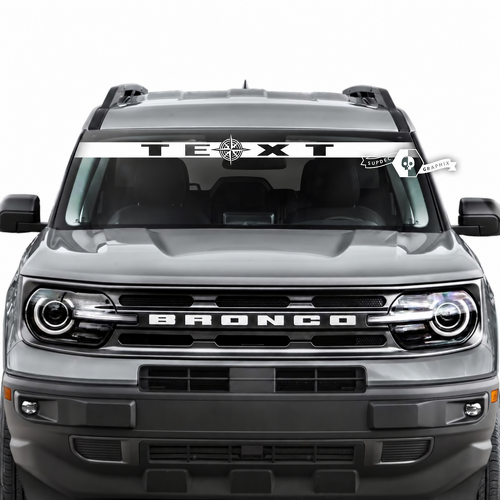 Musclecar horse Finestra Parabrezza Logo Bussola Strisce Grafica Adesivi Decalcomanie
