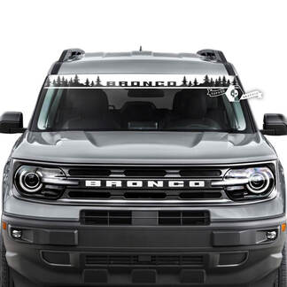Ford Bronco lunotto posteriore parabrezza logo strisce grafiche decalcomanie
