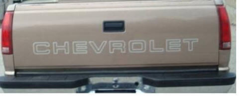 Adesivo in vinile con scritta Chevrolet Outline per portellone di camion Chevy