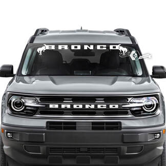 Decalcomanie grafiche in vinile con logo a strisce per parabrezza Ford Bronco
