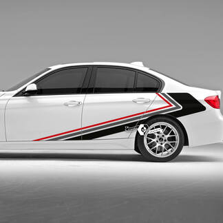 Coppia porte BMW Linee laterali Strisce Rally Motorsport Trim Vinile Adesivo F30 G20 3 colori
