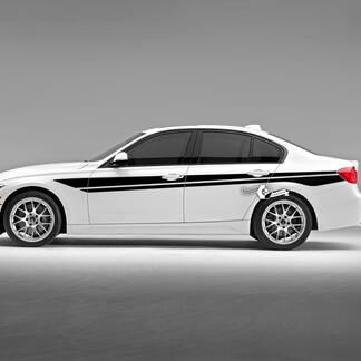 Coppia BMW Doors Lines Up Side Stripes Rally Motorsport Doppio adesivo in vinile F30 G20
