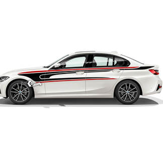 Coppia BMW Doors Up Side Rally Motorsport Vinile adesivo strisce F30 G20 2 colori
