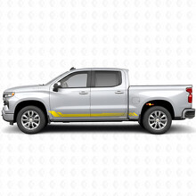 Strisce viniliche a nido d’ape per porta e pannello rocker per Chevrolet Silverado 1500 T1XX 2019-2026_3