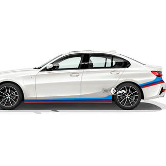 Coppia porte BMW laterali parafango posteriore pannello bilanciere strisce Rally Motorsport adesivo decalcomania in vinile F30 G20 M colori
