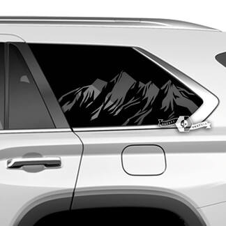 Coppia adesivi in ​​vinile per Toyota Sequoia con lunotto posteriore e montagne, adatti per Toyota Sequoia
