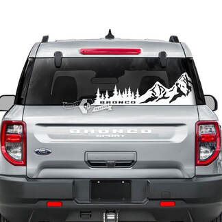 Decalcomanie grafiche in vinile per finestrino posteriore Ford Bronco Forest Mountain
