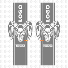 Kit adesivo in vinile a striscia laterale stile Hemi personalizzato per Dodge Ram 1500_3