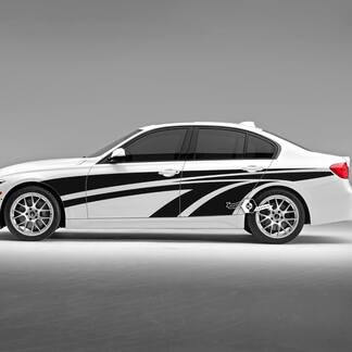 Coppia BMW porte linee strisce laterali Fender Rally Motorsport moderno adesivo in vinile F30 G20
