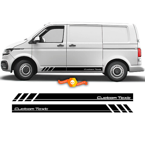 Kit di adesivi vinilici a strisce laterali personalizzate per Volkswagen Transporter T5-7