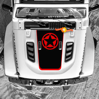 Jeep Wrangler Hood Decal Military Star adesivi in ​​vinile camion 2 colori
