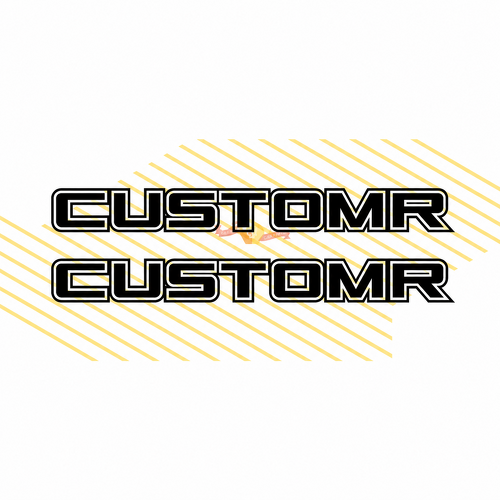 CUSTOMR Double Outline Bed Lettering Pair Fianco del cassone Adesivo in vinile per Ford F-250 F-350