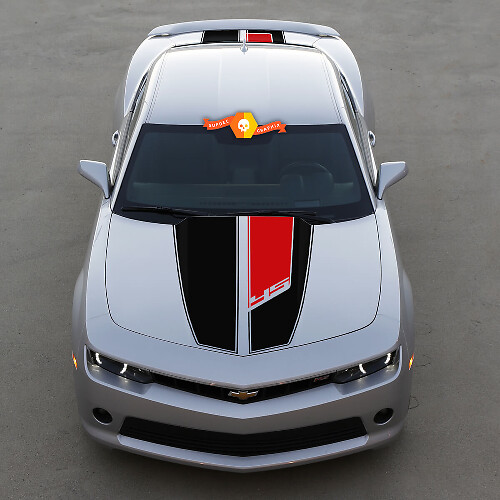 Kit Adesivi in Vinile Strisce Cofano e Bagagliaio Stile 45° Anniversario per Chevrolet Camaro