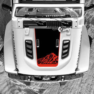 Jeep Wrangler Hood Decal Montagne Adesivi in ​​vinile Cofano 2 colori
