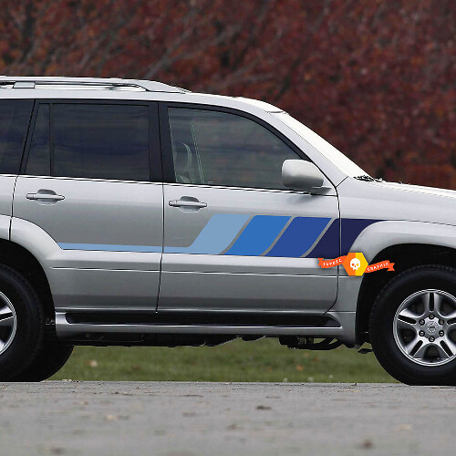 Kit Adesivi in Vinile con Strisce Laterali Retro per Lexus GX470 o Toyota Land Cruiser Prado