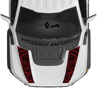 Nuova Ford Raptor 2023 Сontour Map F150 SVT Cappuccio decalcomanie in vinile Grafica adesivi in ​​vinile kit striscia 2022+
