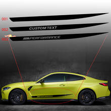 Adesivo decalcomania in vinile BMW M4 M3 G82 G83 M Performance Side Doors Stripe M
 2