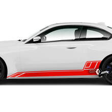 Coppia BMW M2 M240 G42 F22 F87 M Performance Pannello a bilanciere Striscia laterale Porte Striscia Adesivo in vinile
 2