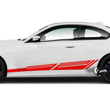 Coppia BMW M2 M240 G42 F22 F87 M Performance Pannello a bilanciere Linea Striscia laterale Porte Striscia Adesivo in vinile
 2