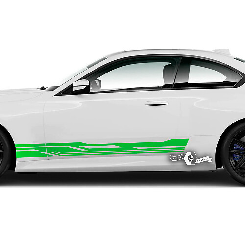 Coppia BMW M2 M240 G42 F22 F87 M Performance Side Stripe Doors Striscia moderna Adesivo in vinile
