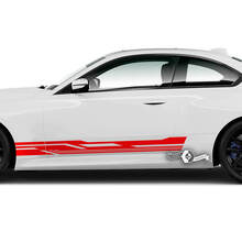 Coppia BMW M2 M240 G42 F22 F87 M Performance Side Stripe Doors Striscia moderna Adesivo in vinile
 2
