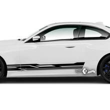 Coppia BMW M2 M240 G42 F22 F87 M Performance Side Stripe Doors Striscia moderna Adesivo in vinile
 3