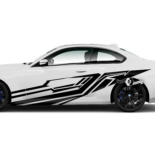 Coppia BMW M2 M240 G42 F22 F87 M Performance Wrap Splash Side Fender Porte Vinile adesivo decalcomania
