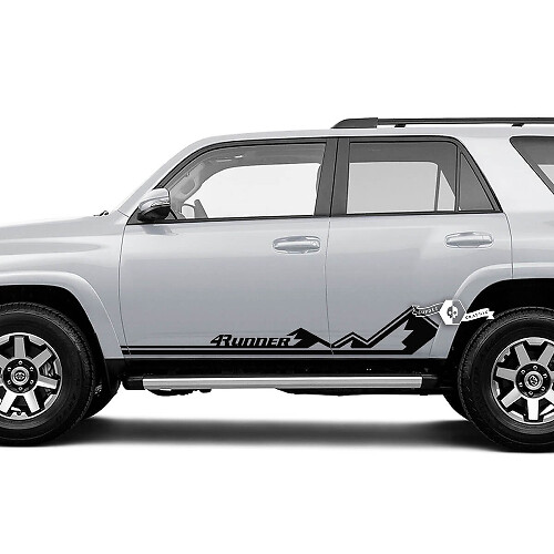 Adesivo in Vinile con Strisce Laterali Stile Montagne Brandizzato per Toyota 4Runner