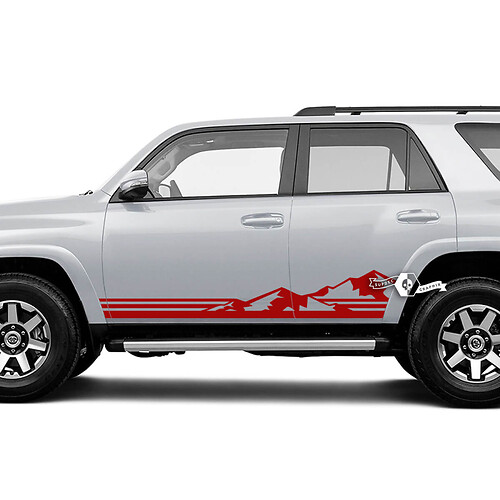 Adesivo in Vinile con Strisce a Cime di Montagna Laterali per Toyota 4Runner