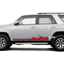 Coppia 4Runner Porta Laterale Vinile Montagne Foresta Pannello Rocker Linee Striscia Vinile Decalcomanie Adesivi si adatta Toyota 4Runner TRD
 2