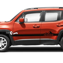 Coppia adesivi per decalcomanie in vinile con grafica per tracce di pneumatici per porte laterali Jeep Renegade
 2