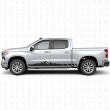 Strisce Viniliche Topografiche Montagna per Porta e Minigonna per Chevrolet Silverado 1500 T1XX 2019-2026_2