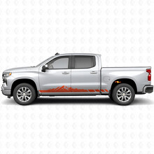 Strisce Viniliche Topografiche Montagna per Porta e Minigonna per Chevrolet Silverado 1500 T1XX 2019-2026_4
