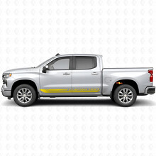 Strisce in Vinile Personalizzate per Telaio Porta e Battitacco per Chevrolet Silverado 1500 T1XX 2019-2026_3