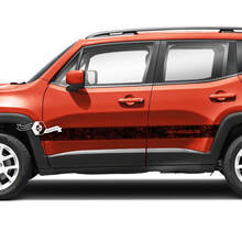 Coppia adesivi per decalcomanie in vinile con grafica con mappa topografica e bandiera con pannello oscillante laterale Jeep Renegade
 2