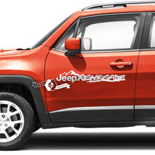 Coppia adesivi per decalcomanie in vinile grafico Jeep Renegade per porte laterali, parafango e cofano
 2