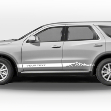 Coppia di Adesivi in Vinile a Strisce Laterali Stile Montagna per Dodge Durango_2