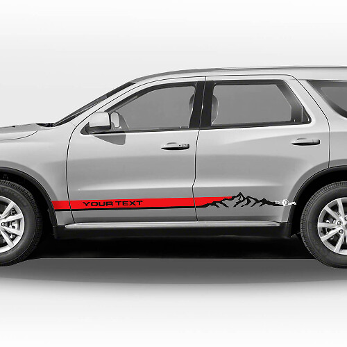 Kit adesivi laterali in vinile stile contorno montagne per Dodge Durango