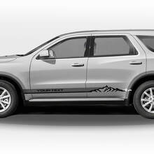 Kit adesivi laterali in vinile stile contorno montagne per Dodge Durango_2